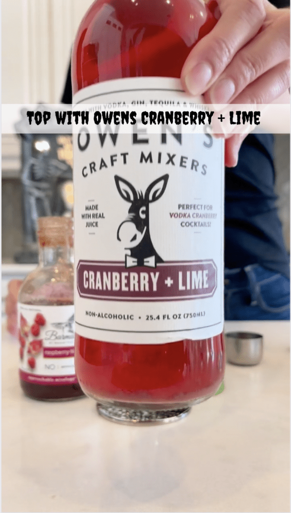 top with owens cranberry and lime