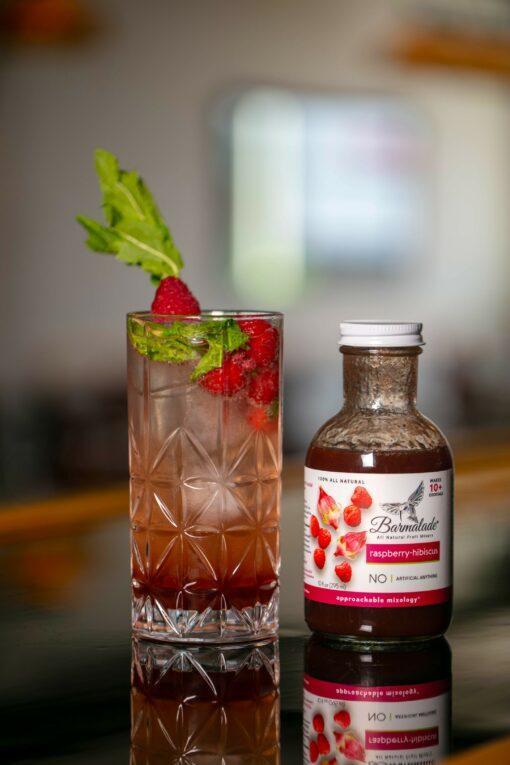 Raspberry-Hibiscus Barmalade 10oz-All Natural Cocktail Mixer - Image 6