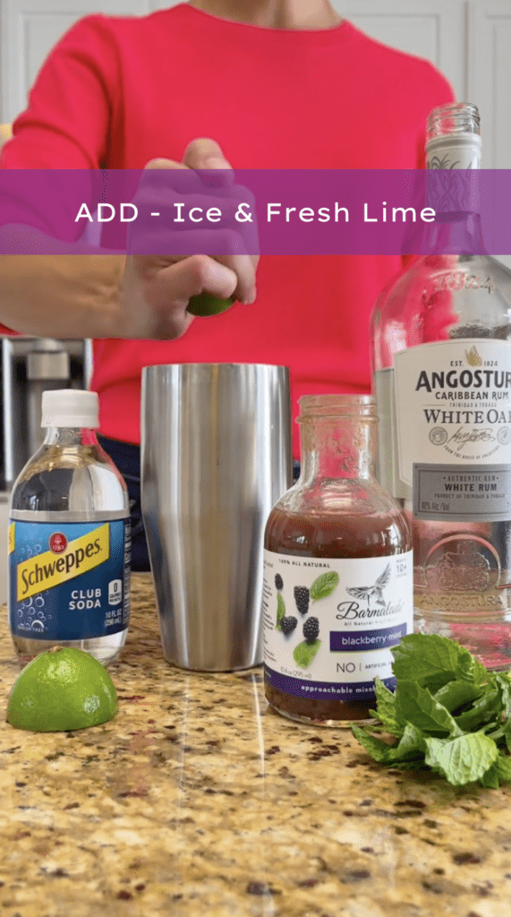 add ice and fresh lime