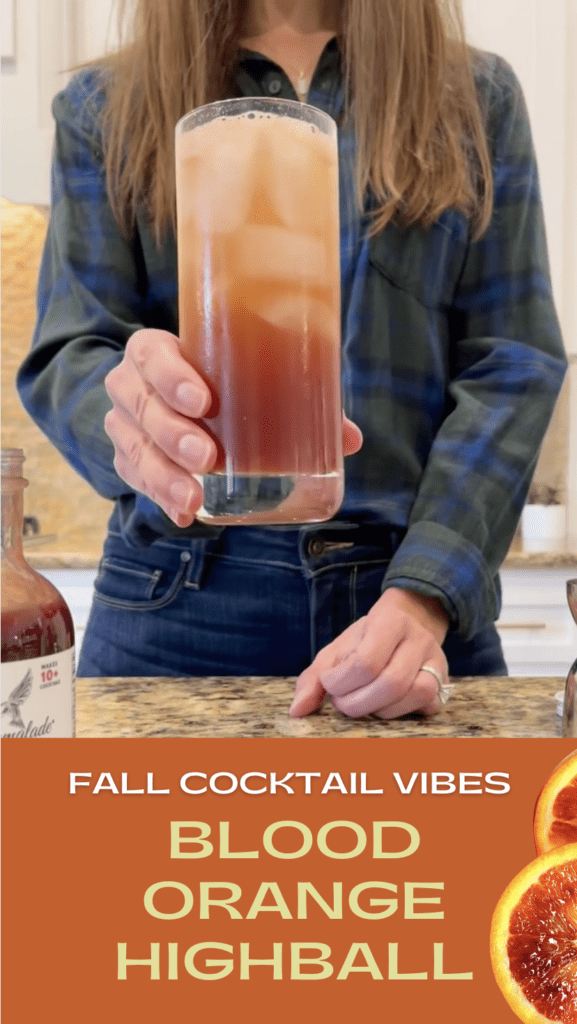fall cocktail vibes blood orange highball